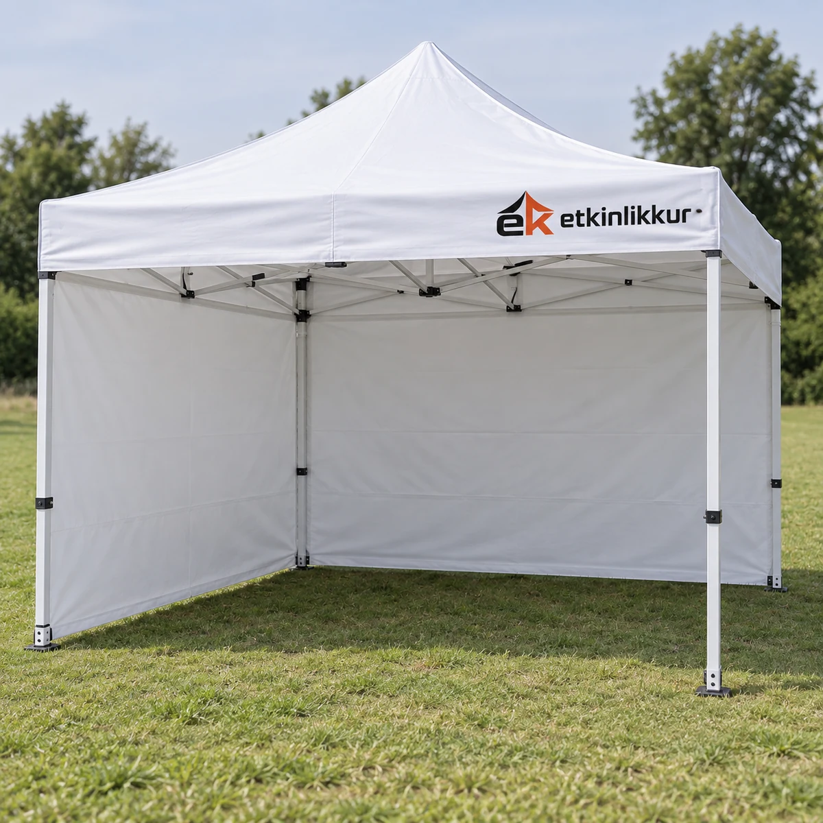 3×3 Gazebo 30’luk Çelik Gövdeli 2 Adet Tam Duvarlı Model