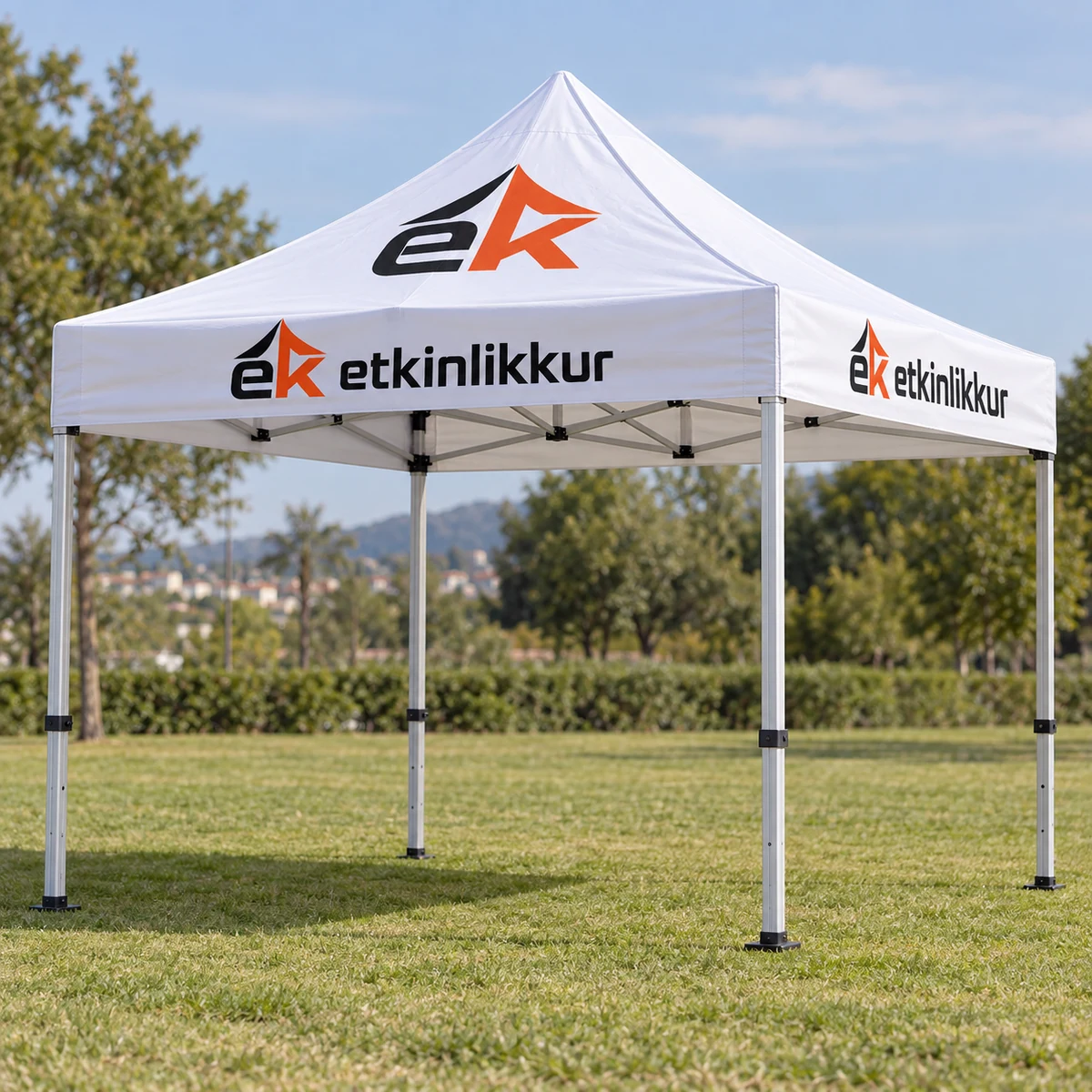 3×3 Gazebo Baskılı Tavan 40’lık Alüminyum İskeletli Model