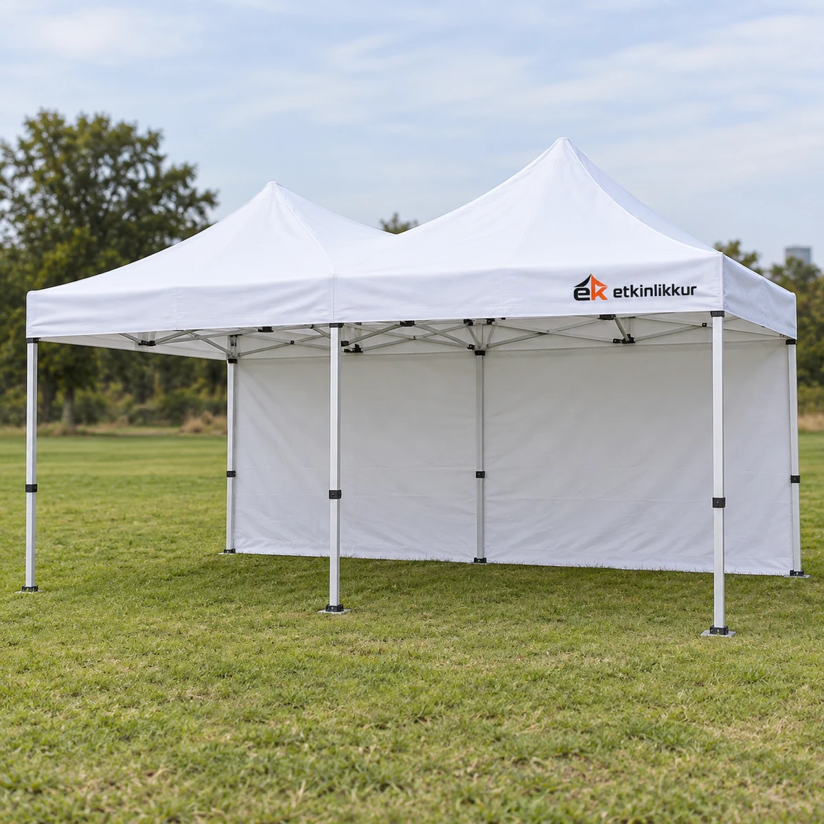 4×6 Gazebo 40’lık Çelik Gövde 1 Adet Tam Duvarlı Model