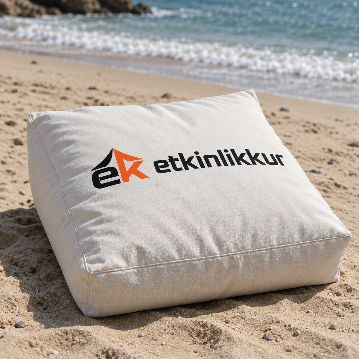 Logo Baskılı Plaj Minderi 90×90